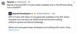 OpenAI 近期推出了 GPT-4 Turbo,逻辑推理和图像理解等方面实现了显著的提升